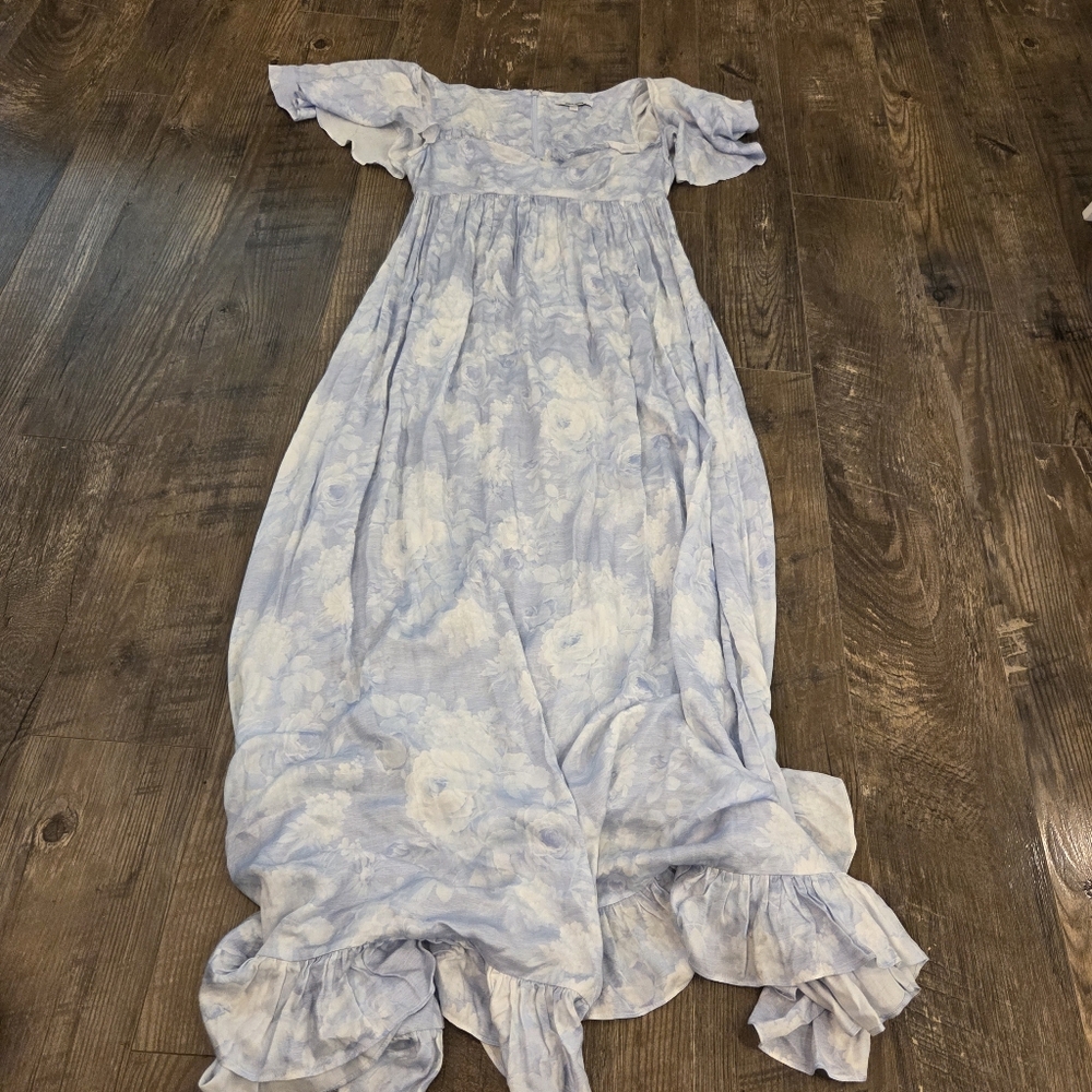 Maison Amory Blue Floral Maxi Dress - XS